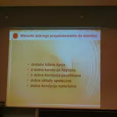 Wykład Pani prof.. dr hab.med. Krystyny de Wanden - Gałuszko "Problemy psychiczne ludzi w podeszłym wieku" - 08.04.2015