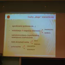 Wykład Pani prof.. dr hab.med. Krystyny de Wanden - Gałuszko "Problemy psychiczne ludzi w podeszłym wieku" - 08.04.2015