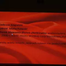 Wykład Piotra Mazurka - "Z dziejów Masonów w Polsce" - 21.05. 2015