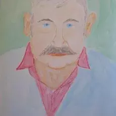 Kazimierz DĘBOWSKI - Portret (akwarela)