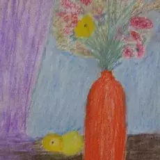 Maria KURSKA- Martwa natura kwiatowa (pastel)