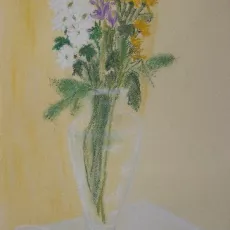 Kusińska Alicja<br /> - <em> Martwa Natura Kwiatowa</em> <br />(pastel)