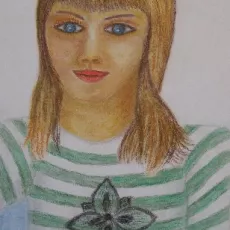 Skutnik Klara<br /> - <em> Portret</em> <br />(pastel)