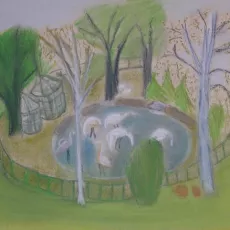 Kraszewska Jadwiga<br /> - <em> Motyw z ZOO</em> <br />(pastel)