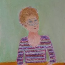 Okniańska Irena<br /> - <em> Portret</em> <br />(pastel)