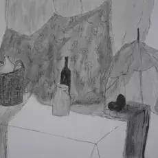 Armatyńska Krystyna<br /><em>Martwa Natura</em><br />(rysunek piórkiem, lawowany)
