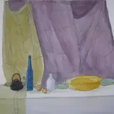 Kalicka Krystyna<br /><em>Martwa Natura</em><br />(rysunek piórkiem, akwarela)