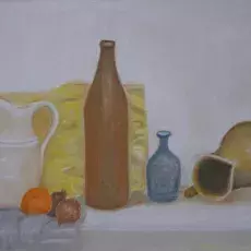 Sowińska-Zając Lena<br /><em>Martwa Natura z Maską</em><br />(pastel)