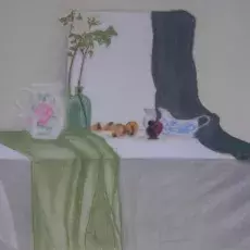 Stachowska Janina<br /><em>Martwa Natura z Lustrem</em><br />(pastel)