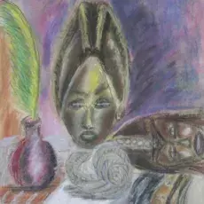 Tetzlaff Teresa<br /><em>Martwa Natura z Maską</em><br />(pastel)