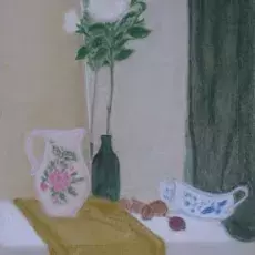 Gwizdała Irena<br /><em>Martwa Natura z Lustrem</em><br />(pastel)