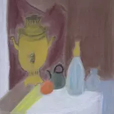 Kraszewska Jadwiga<br /><em>Martwa Natura z Samowarem</em><br />(pastel)