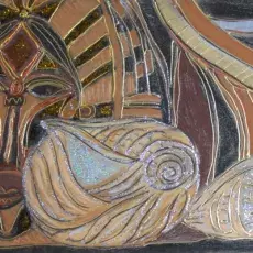 Kuszyńska-Szmuda Jolanta<br /><em>Martwa Natura z Muszlami</em><br />(pastel)