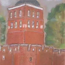 Mirosława KLEPACKA - Wzgórze katedralne - Obserwatorium (pastel)