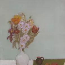 Okniańska Irena - Martwa natura kwiatowa (pastel)